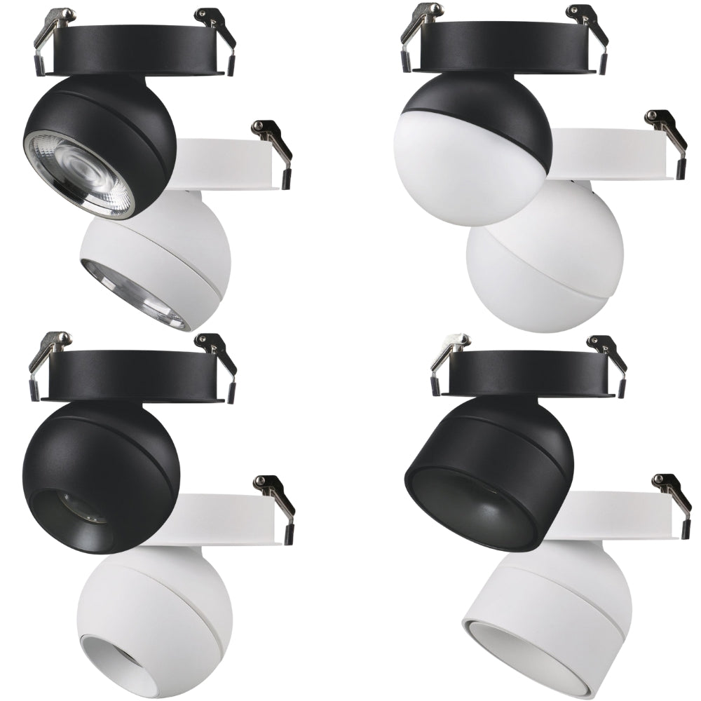 Tri-Colour Switchable Dimmable Semi-Recessed Downlight-Domus Lighting-Ozlighting.com.au
