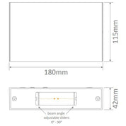 Domus SIERRA-12-RND - 12W LED Modern Exterior Adjustable Lens Cover Up/Down Wall Light IP65-Domus Lighting-Ozlighting.com.au