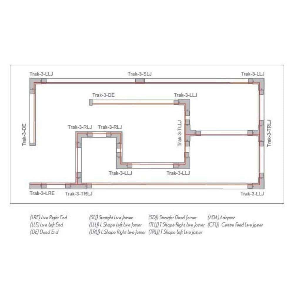 Domus TRAK-3-ADA - 3-Circuit Track Adaptor Accessory-Domus Lighting-Ozlighting.com.au