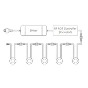 Domus VIVID-5PK-RGB - Five Pack LED Deck Light IP67 Plug'n'Play DIY Kit S/Steel - RGB-Domus Lighting-Ozlighting.com.au