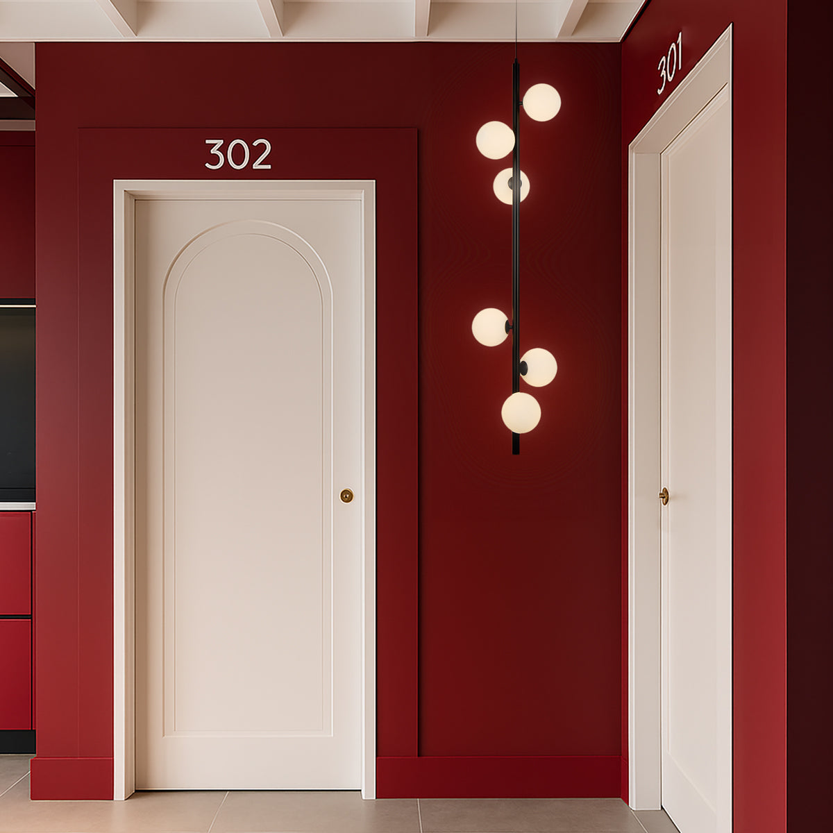 ELSON 6 LIGHT PENDANT BLACK