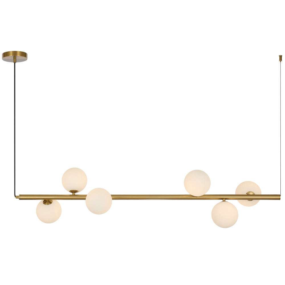 ELSON 6 LIGHT PENDANT ANTIQUE GOLD