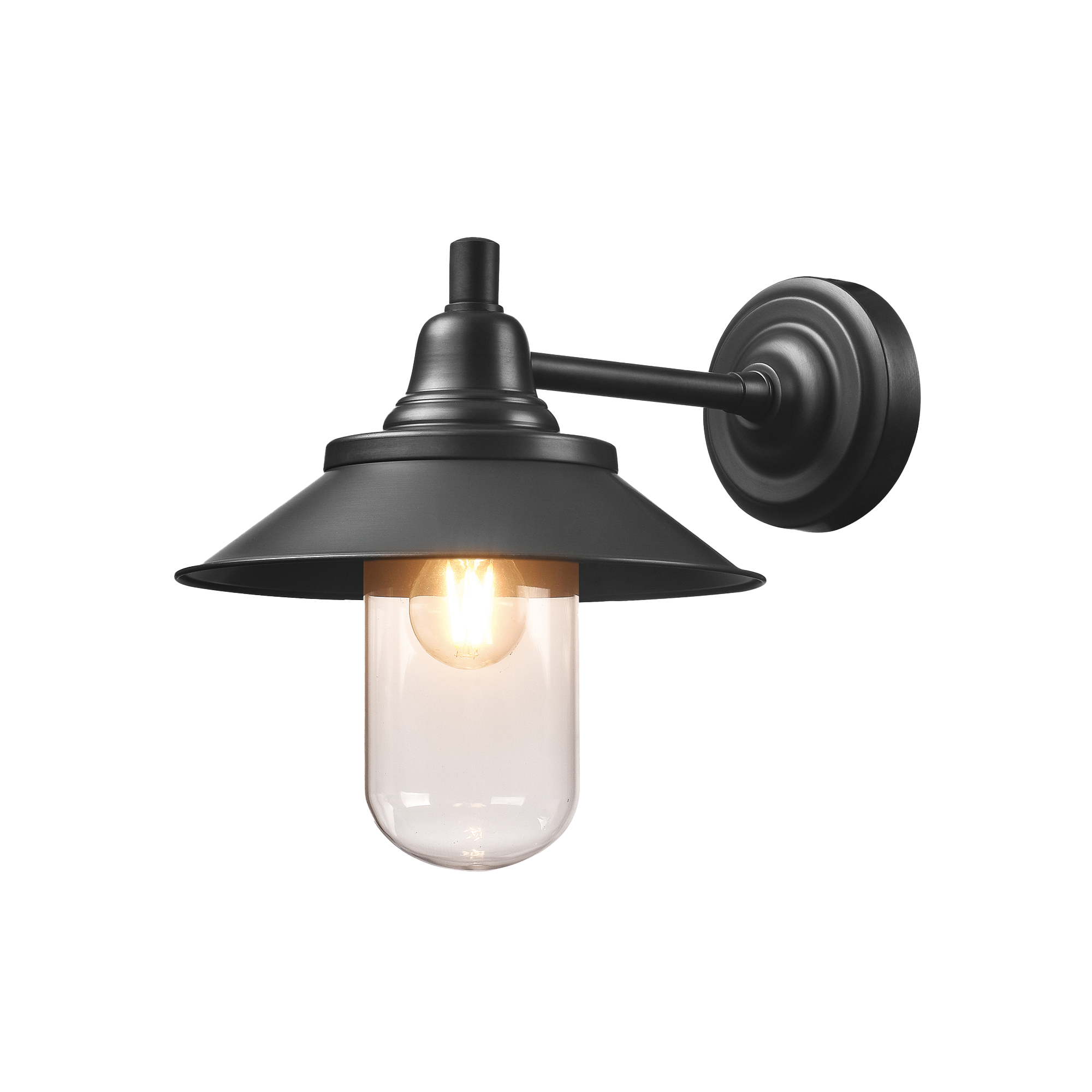 Epping Outdoor Wall Light in Black or Weathered Bronze