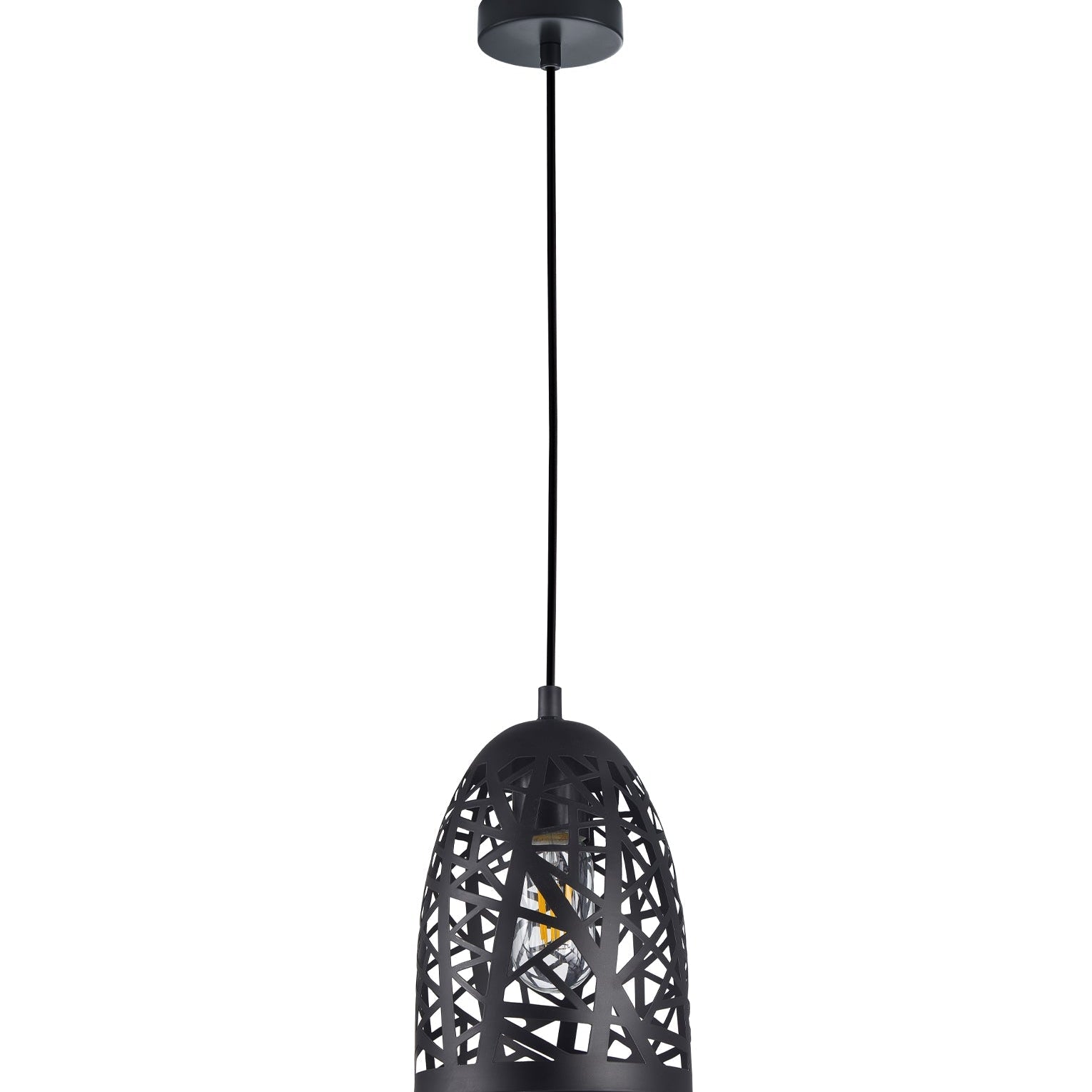 ESCAMA: Interior Iron Cage Ellipse Pendant Lights