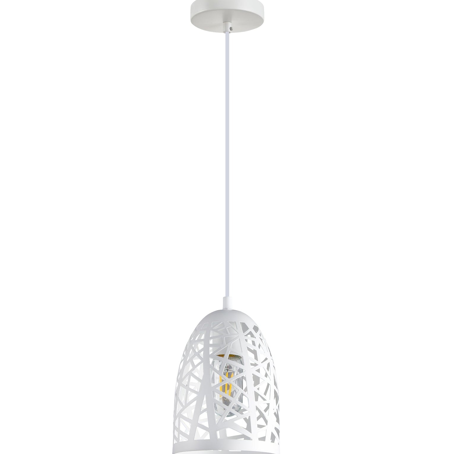 ESCAMA: Interior Iron Cage Ellipse Pendant Lights