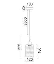 ESPEJO3: Interior Iron & Chrome Oblong Glass with Dotted Effect Pendant Lights