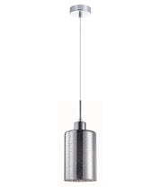 ESPEJO3: Interior Iron & Chrome Oblong Glass with Dotted Effect Pendant Lights