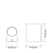 ETON Exterior Wall Light 4W Black Aluminium 3CCT