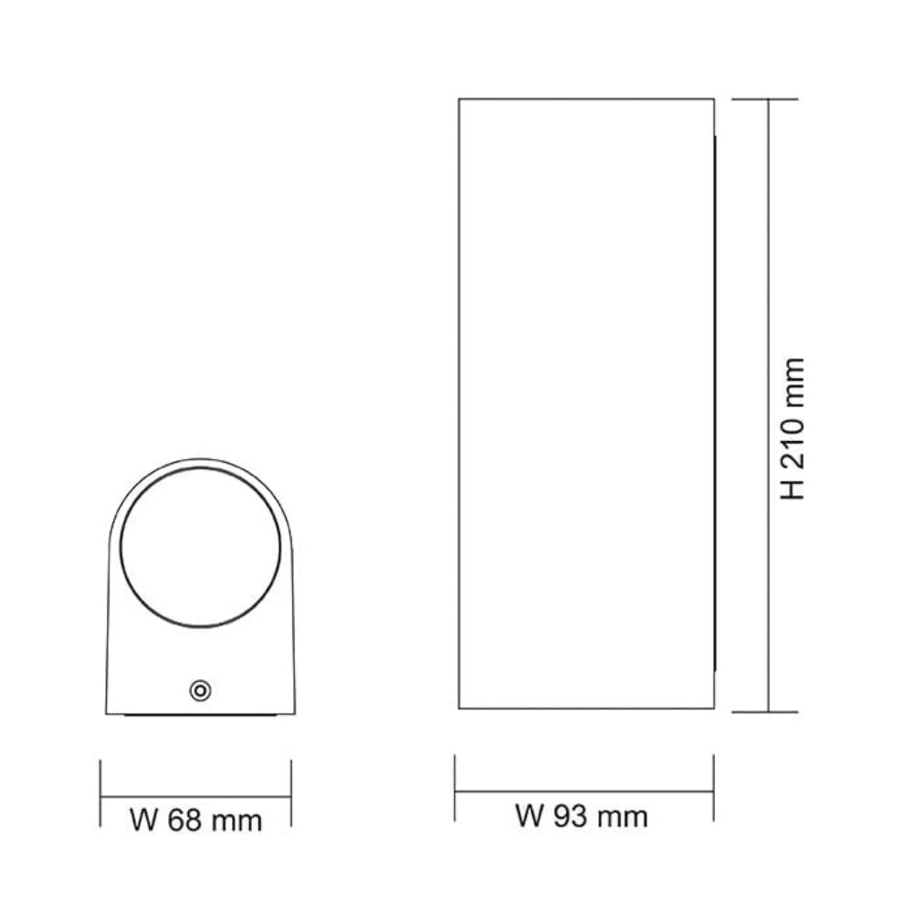 ETON Up / Down Wall Light 8W Silver 3CCT