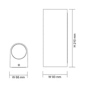 ETON Up / Down Wall Light 8W Silver 3CCT