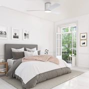 ILUKA Hugger DC Ceiling Fan 60" Matt White With LED