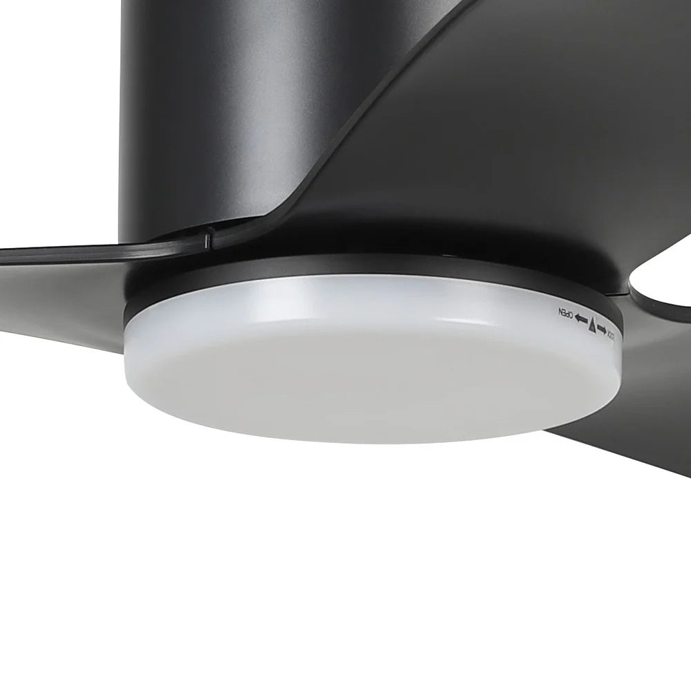 ILUKA Hugger DC Ceiling Fan 60" Matt Black With LED