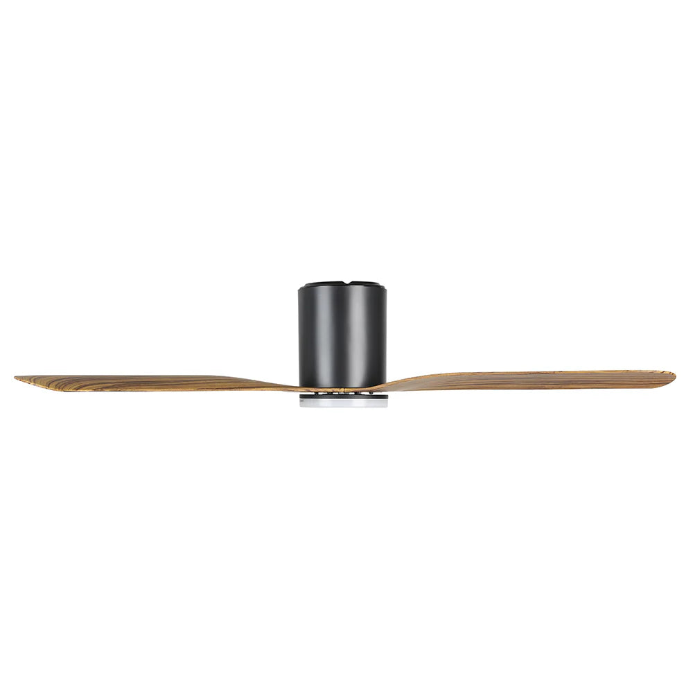 ILUKA Hugger DC Ceiling Fan 52" Black & Wood With LED