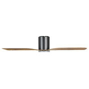 ILUKA Hugger DC Ceiling Fan 52" Black & Wood With LED