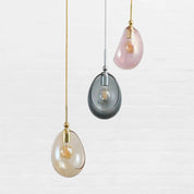Embrace Medium Pendant Light Golden Smoke & Shiny Silver