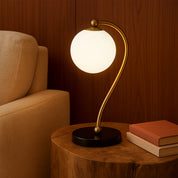 FELTON TABLE LAMP BLACK MARBLE