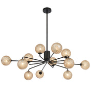 FELTON 12 LIGHT PENDANT BLACK