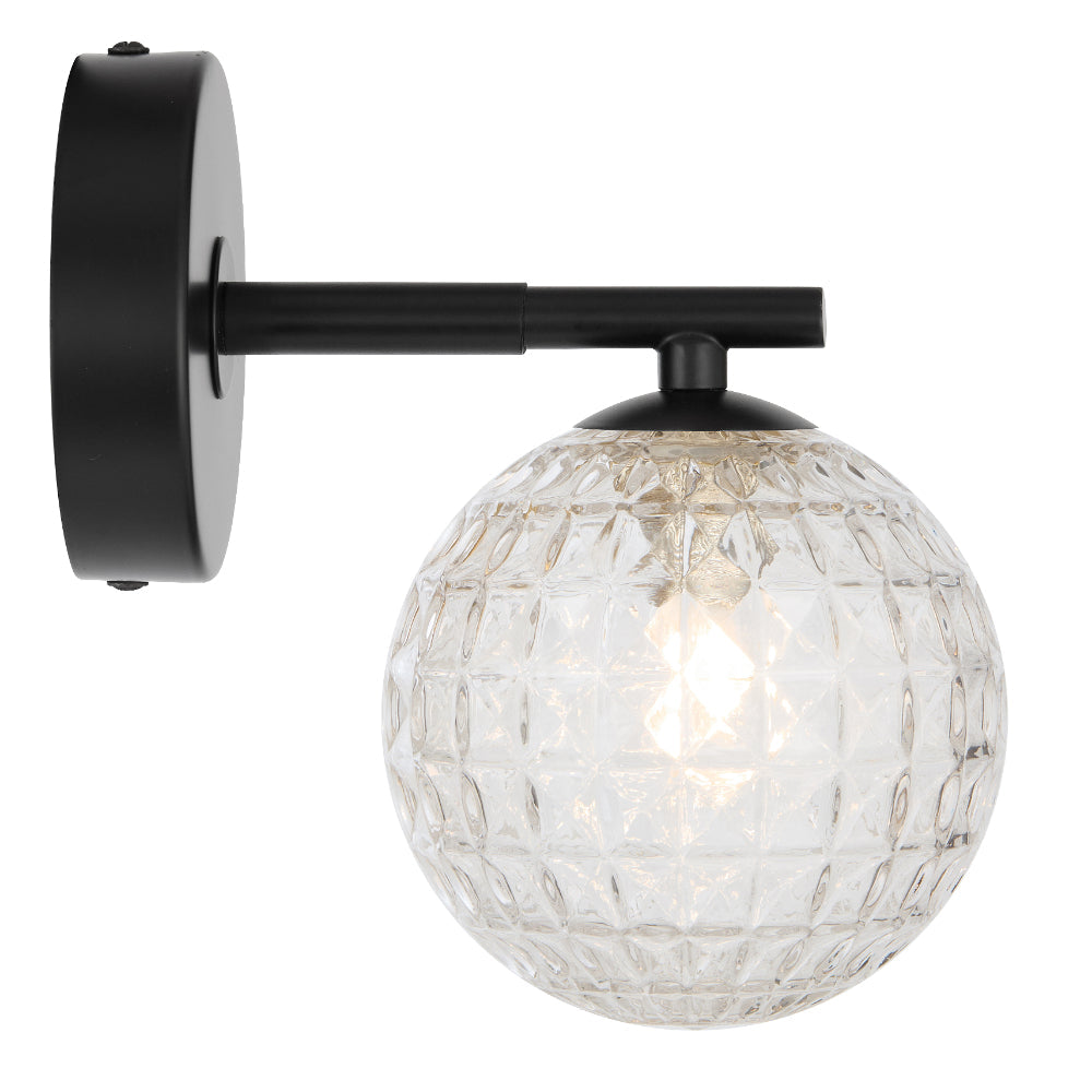 FELTON 1 LIGHT WALL LIGHT BLACK