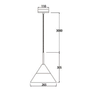FINN: Scandinavian Blonde Wood & Opal Glass Wide Cone Pendant Light