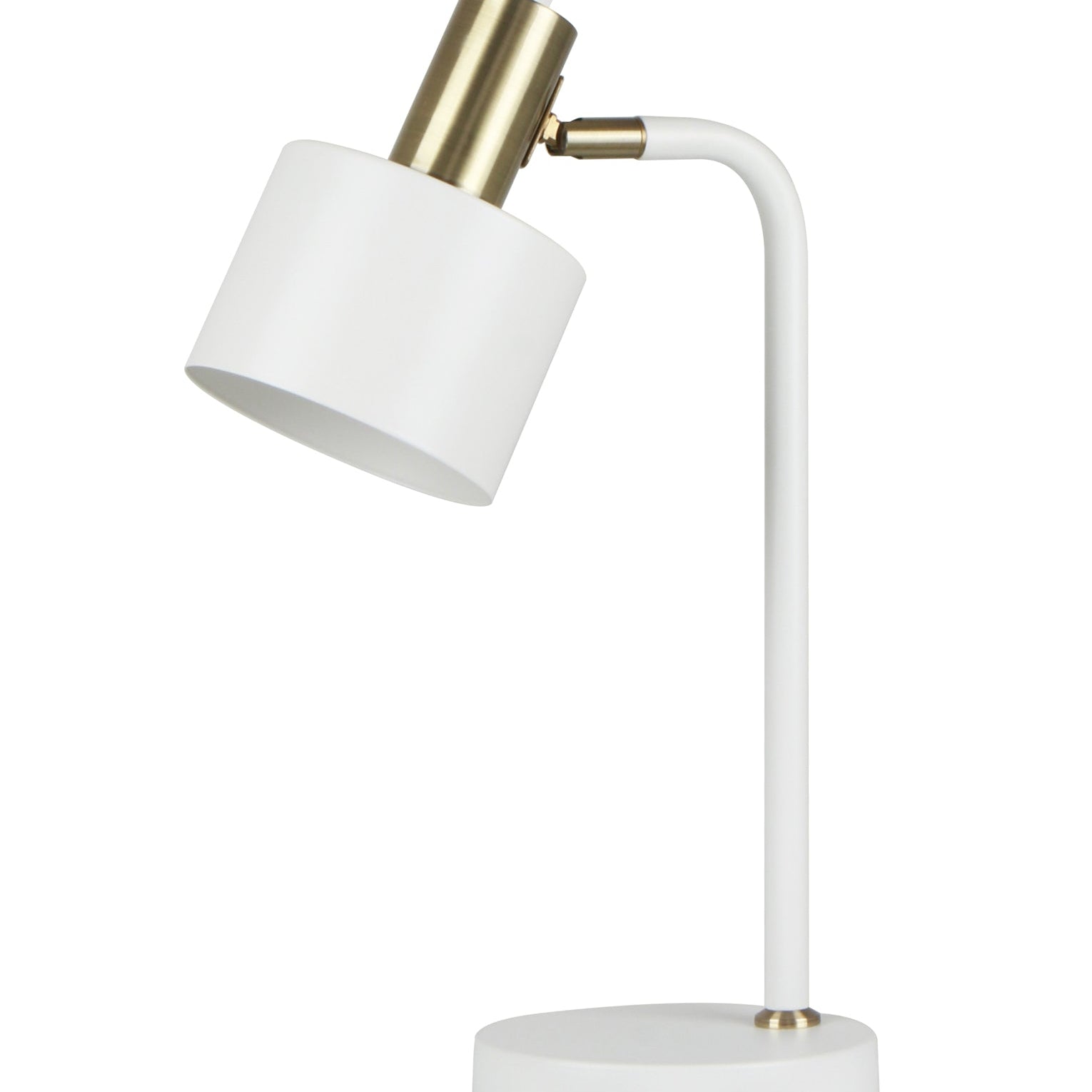 FLOTAR: Interior Cylinder Iron Shade with Antique Brass Highlight Table Lamps