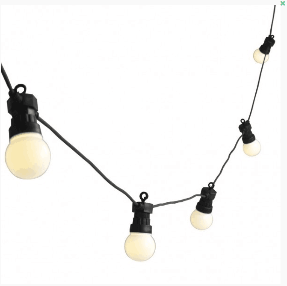 LED Festoon 20 Lights Black Opal