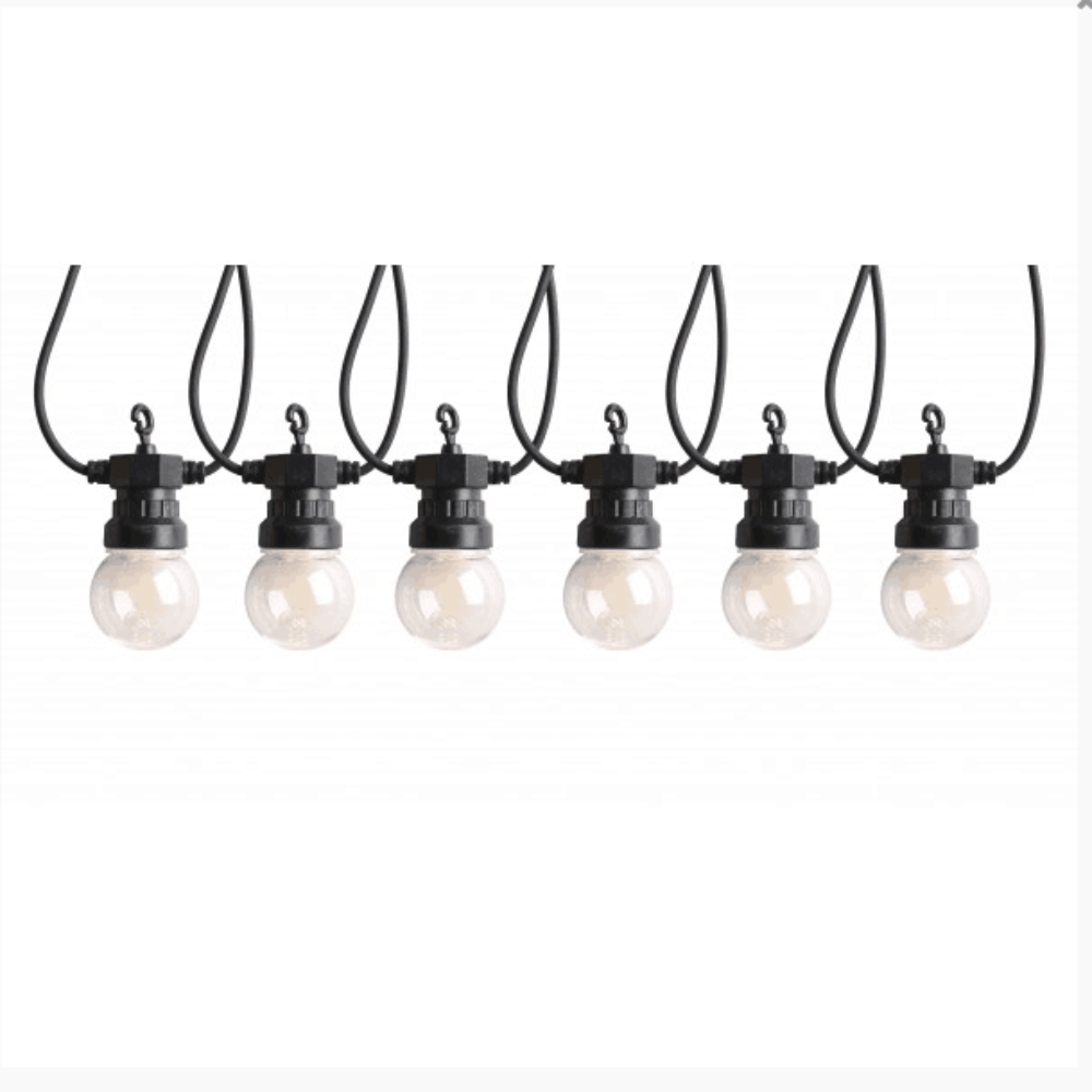 LED Festoon 20 Lights Black Clear