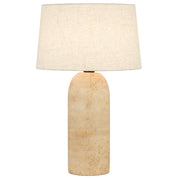 FULVIA TABLE LAMP TRAVERTINO BEIGE/BEIGE LINEN