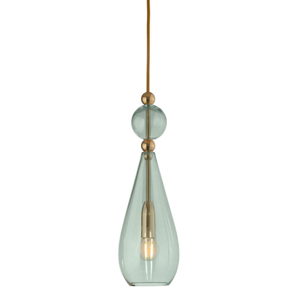 Smykke Pendant Light W125mm Glass Shiny Gold