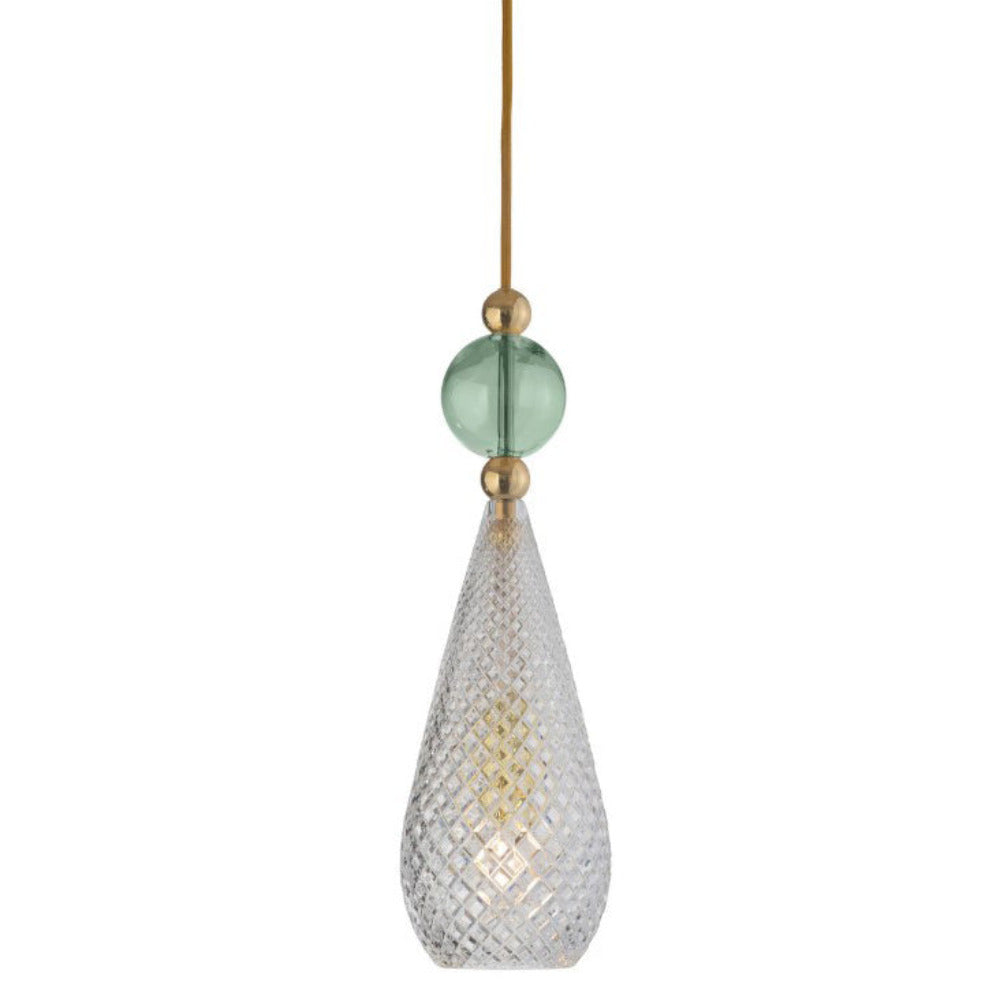 Smykke Pendant Light W125mm Check Clear Glass