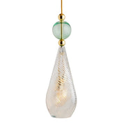 Smykke Pendant Light W180mm Swirl Clear Glass