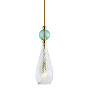Smykke Pendant Light W125mm Swirl Clear Glass