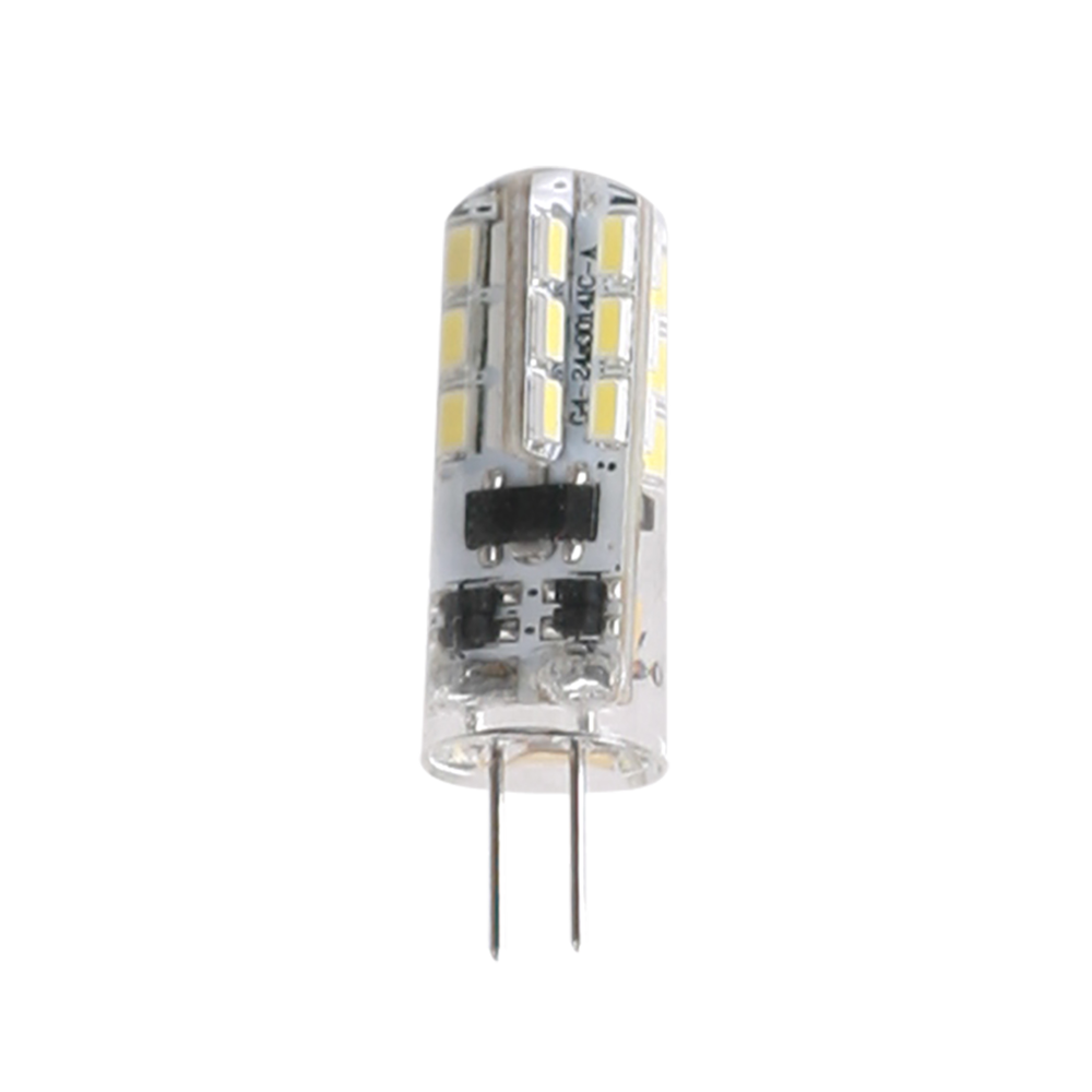 LED Globe 12V 1.5W G4 Transparent Silicone 6000K