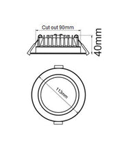 GALTRI: LED Dimmable Tri-CCT Fixed White Recessed Downlights