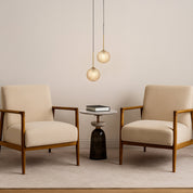 GASTON 2 LIGHT PENDANT ANTIQUE GOLD