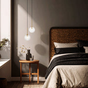 GASTON 2 LIGHT PENDANT ANTIQUE GOLD