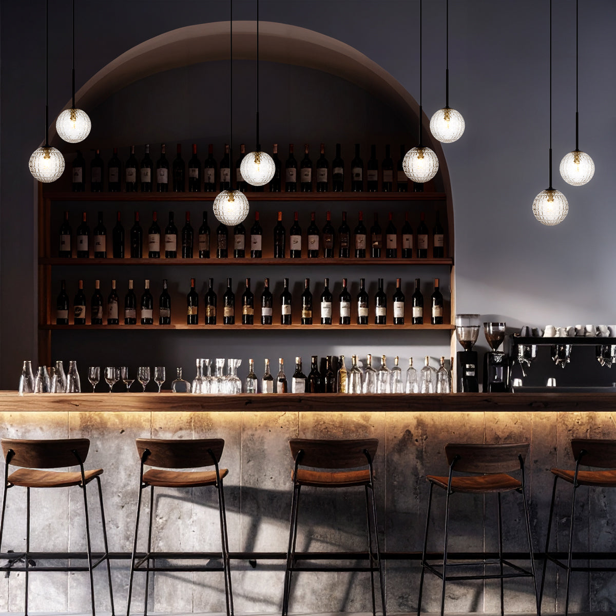 GASTON 2 LIGHT PENDANT BLACK