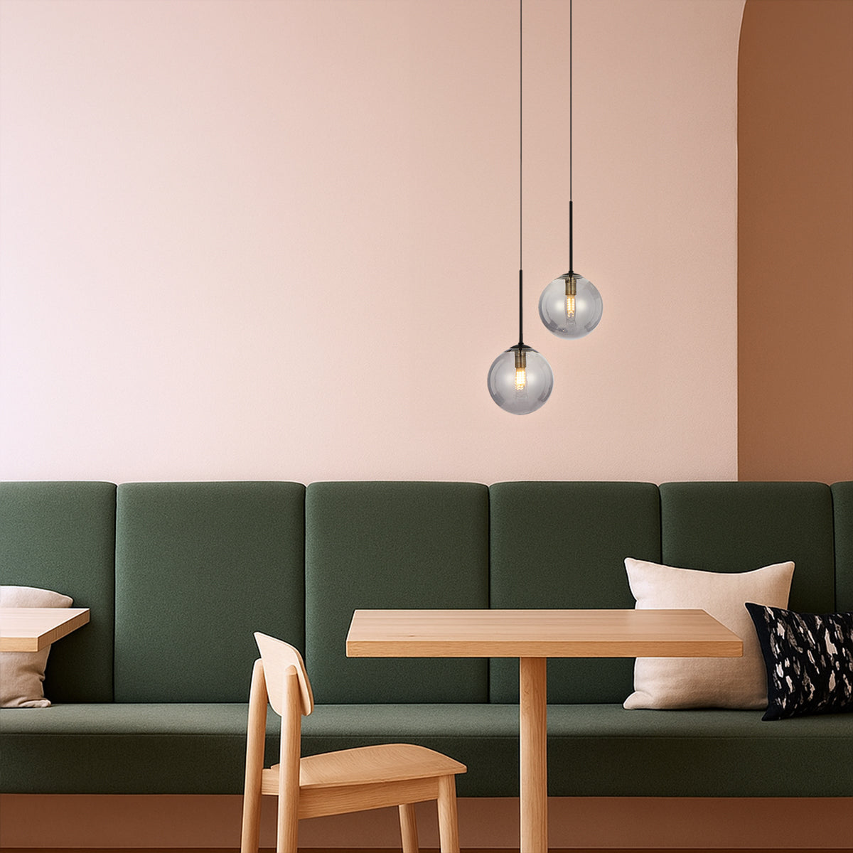 GASTON 2 LIGHT PENDANT BLACK