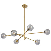 GASTON 6 LIGHT PENDANT ANTIQUE GOLD