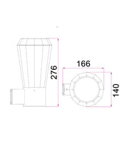 GEB: Exterior LED Dark Grey Tapered Surface Mounted Wall Light IP54