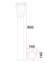 GEB: LED Surface Mounted Tapered Bollard Lights IP54