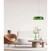 Gelatina 2 Dome Glass With Brass Highlight Pendant