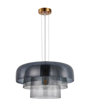 GELATINA: Interior Dome Glass with Brass Highlight Pendant Lights