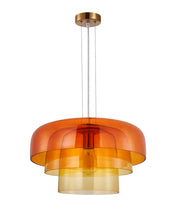 GELATINA: Interior Dome Glass with Brass Highlight Pendant Lights