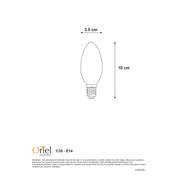 MATT OPAL FILAMENT LED C35 2700K E14 - 4W / E14 / 2700K Dimmable