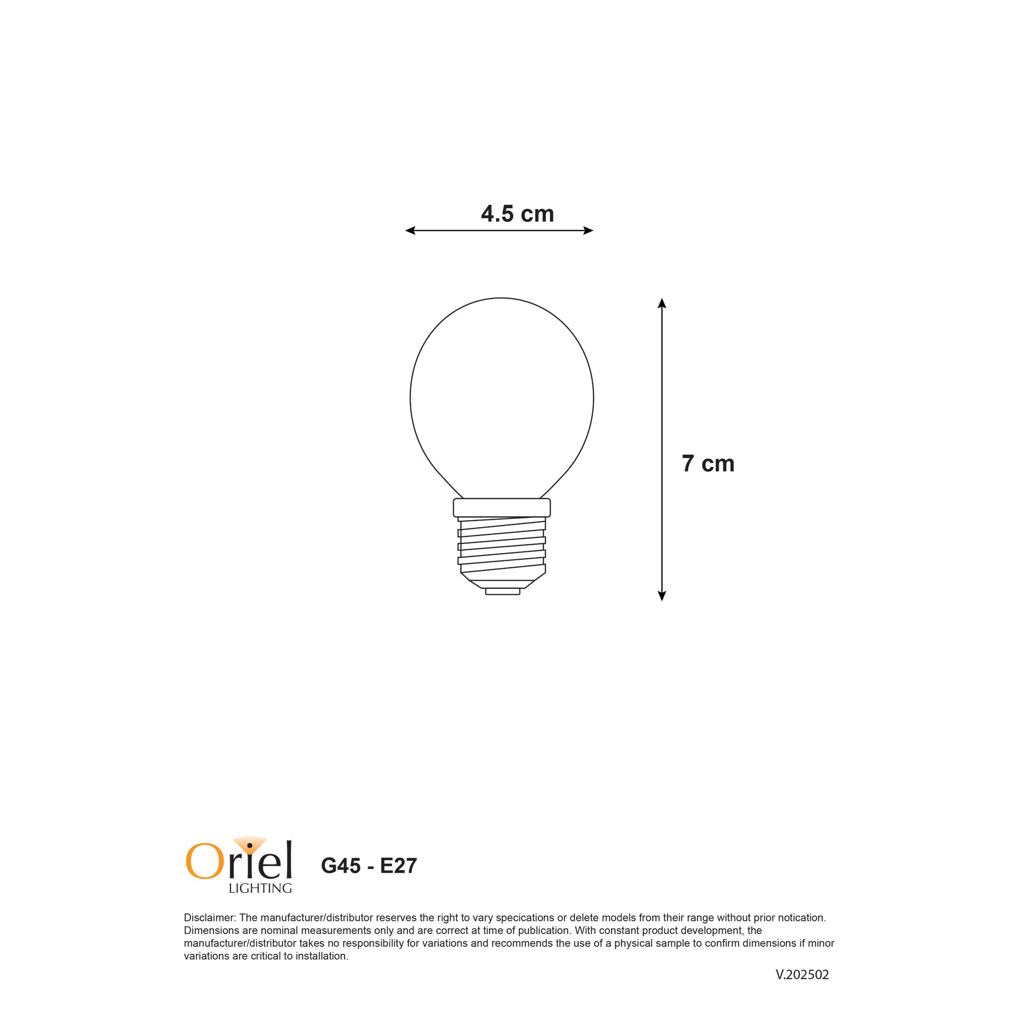 FILAMENT LED G45 4W 2700K - 4W / E27 / 2700K Dimmable