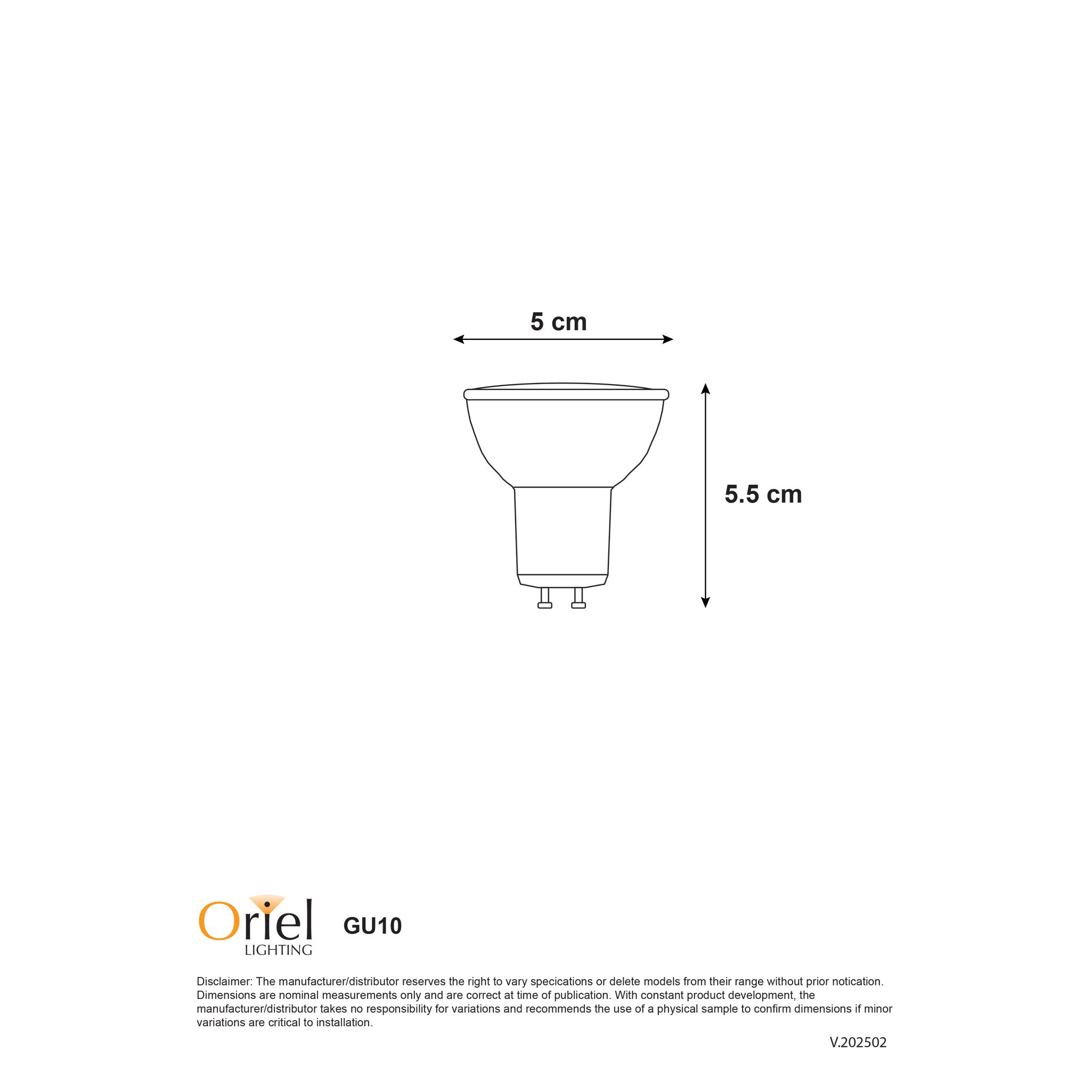 7W GU10 LED 4000K Black - 7W / 4000K / 60Degree