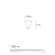 LED 12V MR11 4000K - 3W / 4000K / 12V AC/DC
