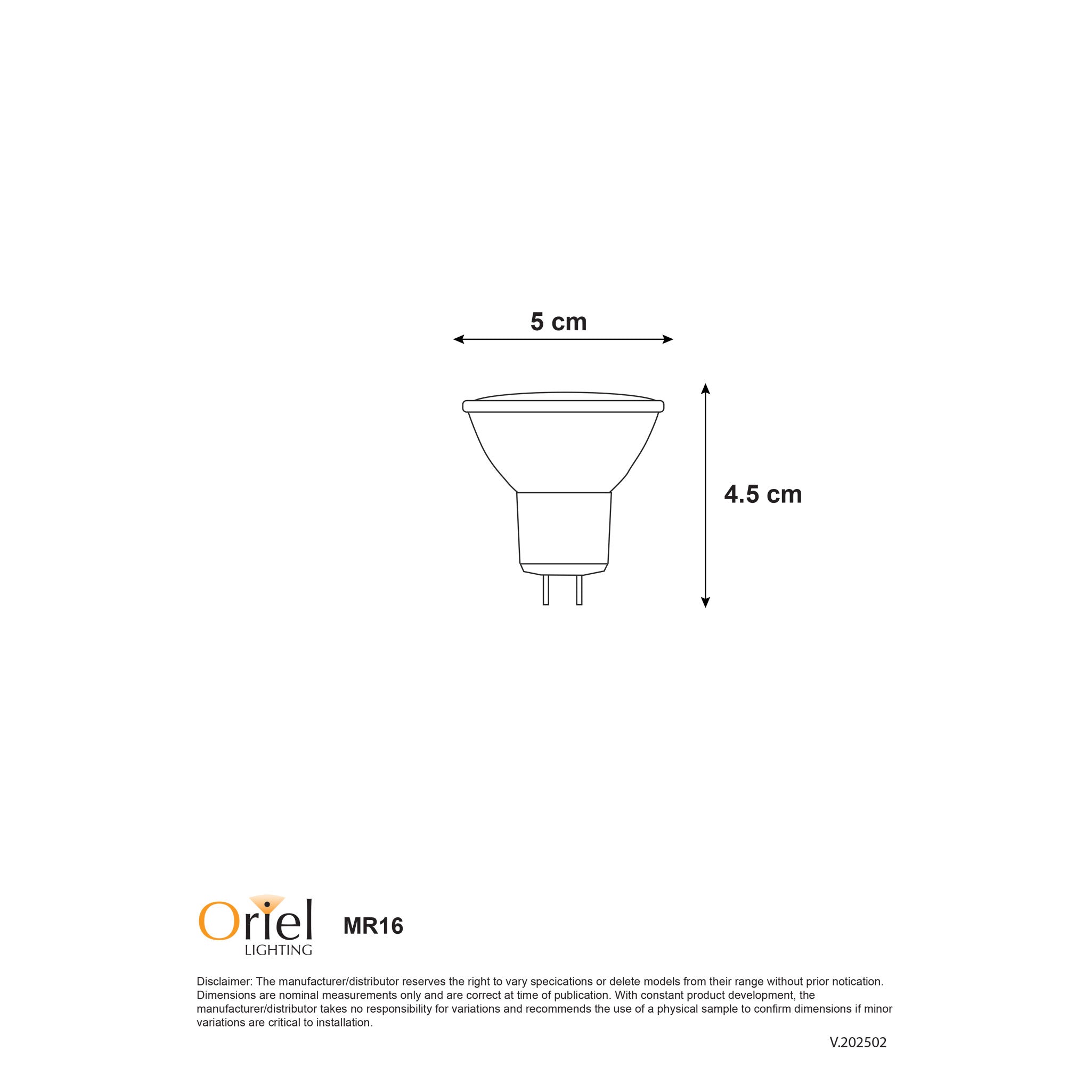 LED 12V MR16 - 7W / 5000K / 60DEG