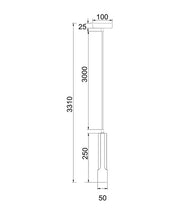 GOLDA: Interior Tube with Brass Highlight Pendant Lights