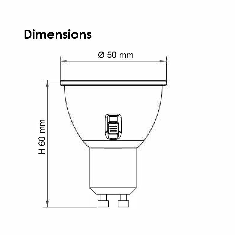 GU10L TC LED Globe 240V 6W TRI Colour